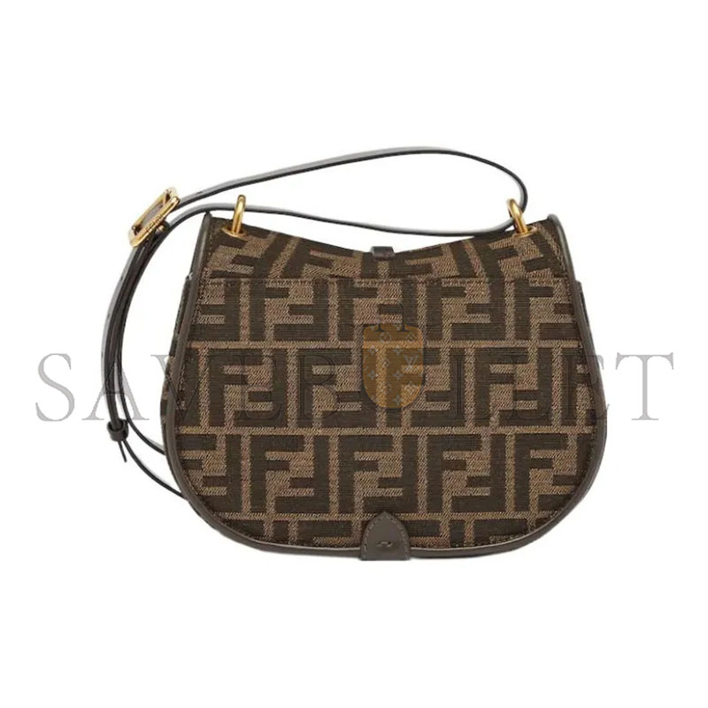 FENDI C'MON SMALL FABRIC BROWN 8BS082AQ08F1MJE (21*20*6.5)